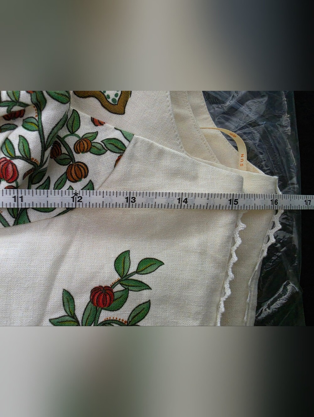 ποΈ Farm Rio Fruit Beauty Cream Floral-Panel Maxi Dress M - Picture 3 of 3